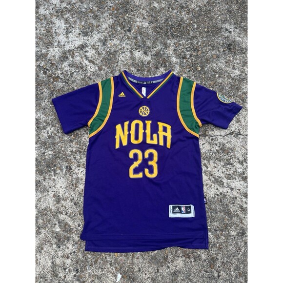 Adidas NBA Nola New Orleans Pelicans #23 Anthony Davis SEWN Swingman Jersey M - Picture 1 of 6
